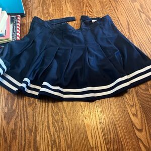Dark blue and white tennis skirt
